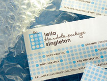 Leila Singleton : The Whole Package Business Card